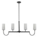 Myhouse Lighting Maxim - 32004SWBK - Four Light Linear Chandelier - Town and Country - Black