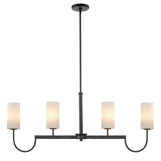 Myhouse Lighting Maxim - 32004SWBK - Four Light Linear Chandelier - Town and Country - Black