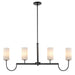 Myhouse Lighting Maxim - 32004SWBK - Four Light Linear Chandelier - Town and Country - Black