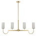 Myhouse Lighting Maxim - 32004SWSBR - Four Light Linear Chandelier - Town and Country - Satin Brass