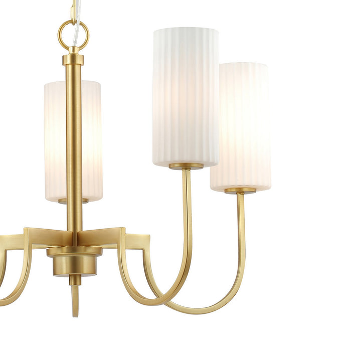 Myhouse Lighting Maxim - 32005SWSBR - Five Light Chandelier - Town and Country - Satin Brass