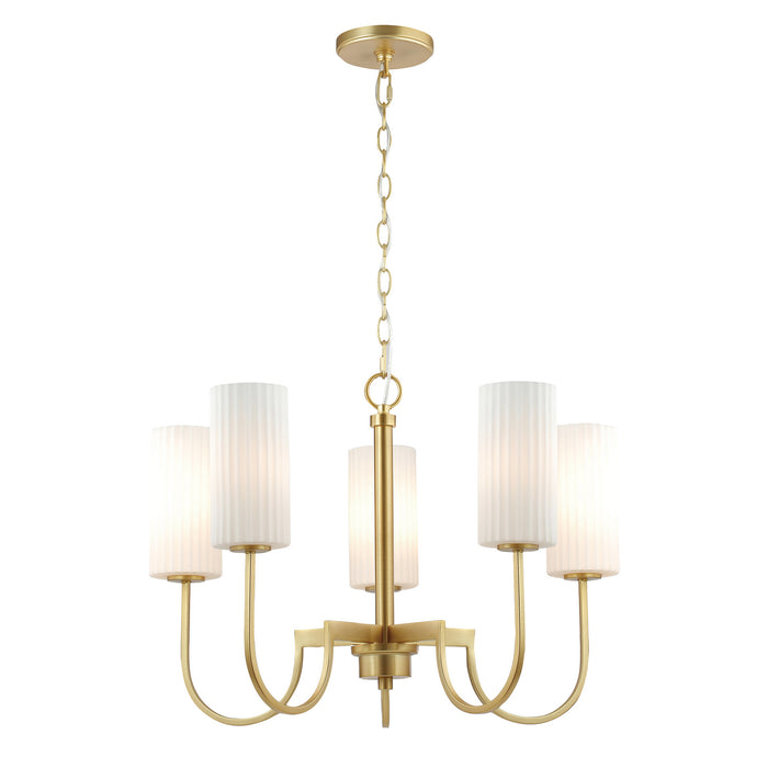 Myhouse Lighting Maxim - 32005SWSBR - Five Light Chandelier - Town and Country - Satin Brass