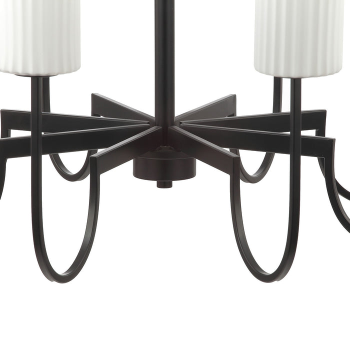 Myhouse Lighting Maxim - 32008SWBK - Eight Light Chandelier - Town and Country - Black