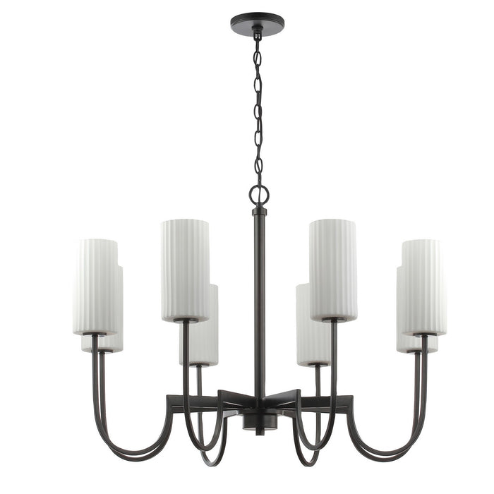 Myhouse Lighting Maxim - 32008SWBK - Eight Light Chandelier - Town and Country - Black