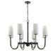 Myhouse Lighting Maxim - 32008SWBK - Eight Light Chandelier - Town and Country - Black