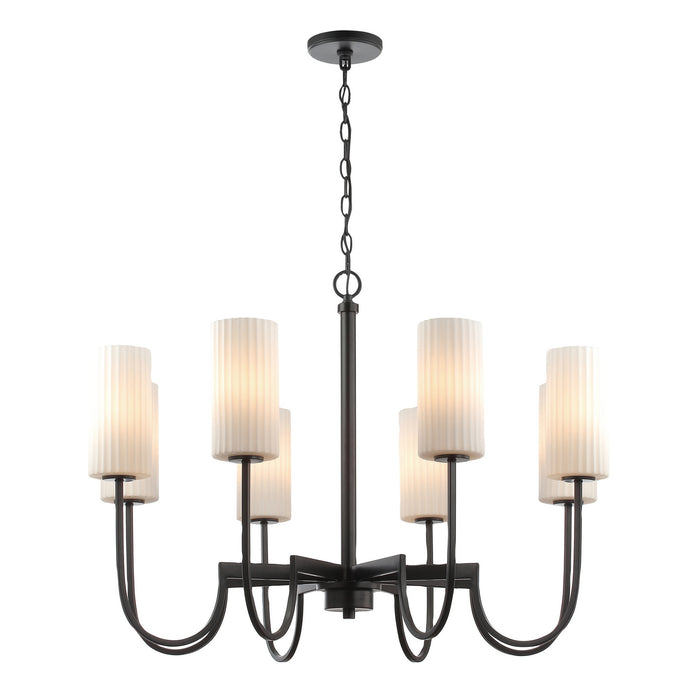 Myhouse Lighting Maxim - 32008SWBK - Eight Light Chandelier - Town and Country - Black