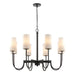 Myhouse Lighting Maxim - 32008SWBK - Eight Light Chandelier - Town and Country - Black