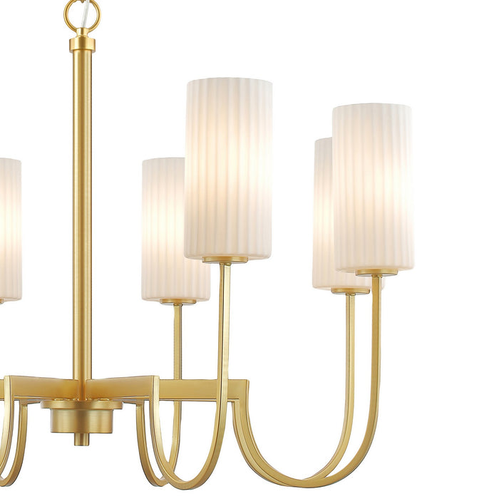 Myhouse Lighting Maxim - 32008SWSBR - Eight Light Chandelier - Town and Country - Satin Brass