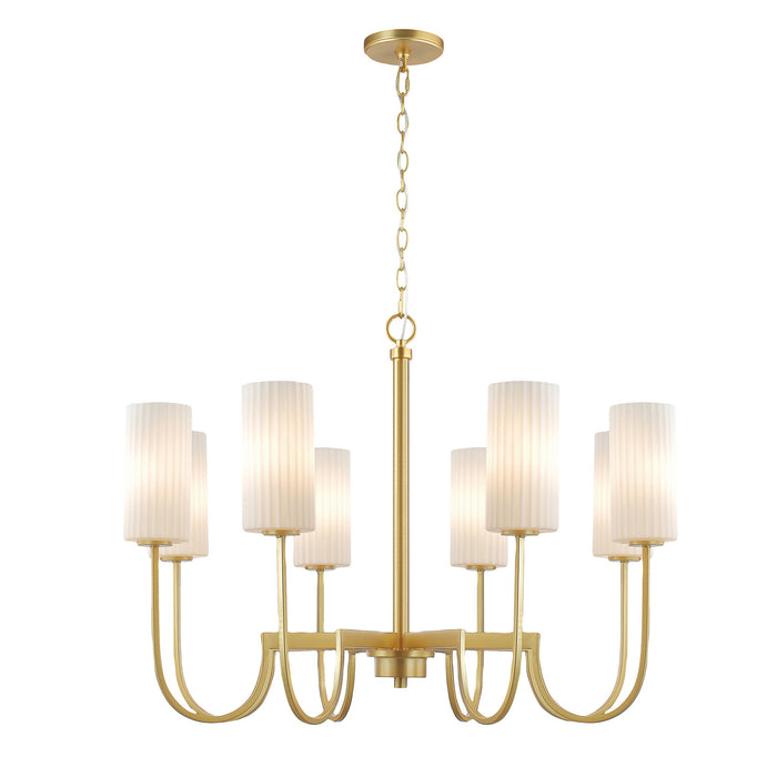 Myhouse Lighting Maxim - 32008SWSBR - Eight Light Chandelier - Town and Country - Satin Brass