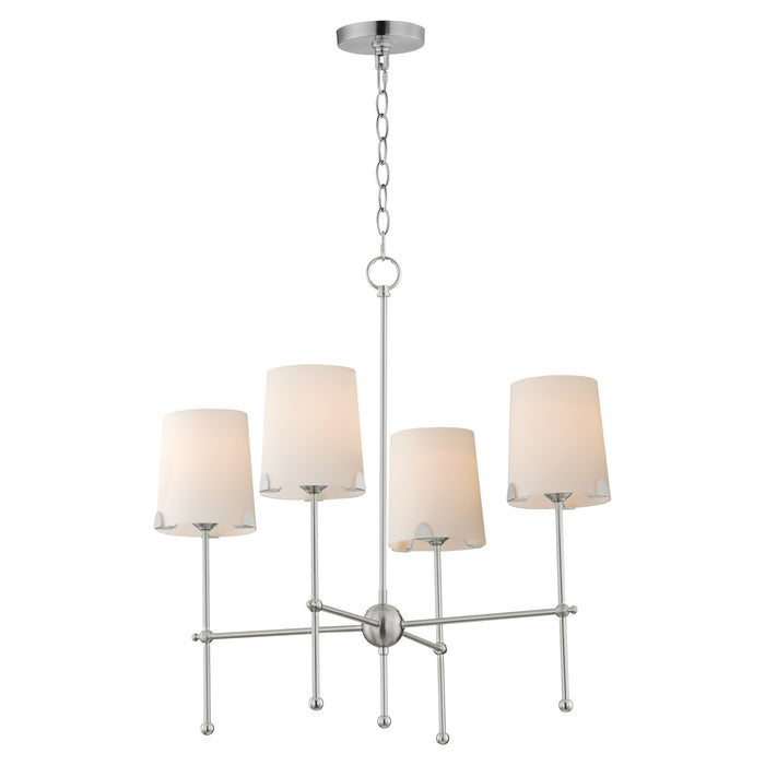 Myhouse Lighting Maxim - 32364WTSN - Four Light Chandelier - Huntington - Satin Nickel