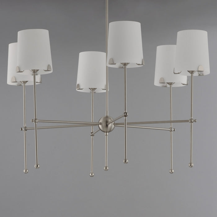 Myhouse Lighting Maxim - 32366WTSN - Six Light Chandelier - Huntington - Satin Nickel