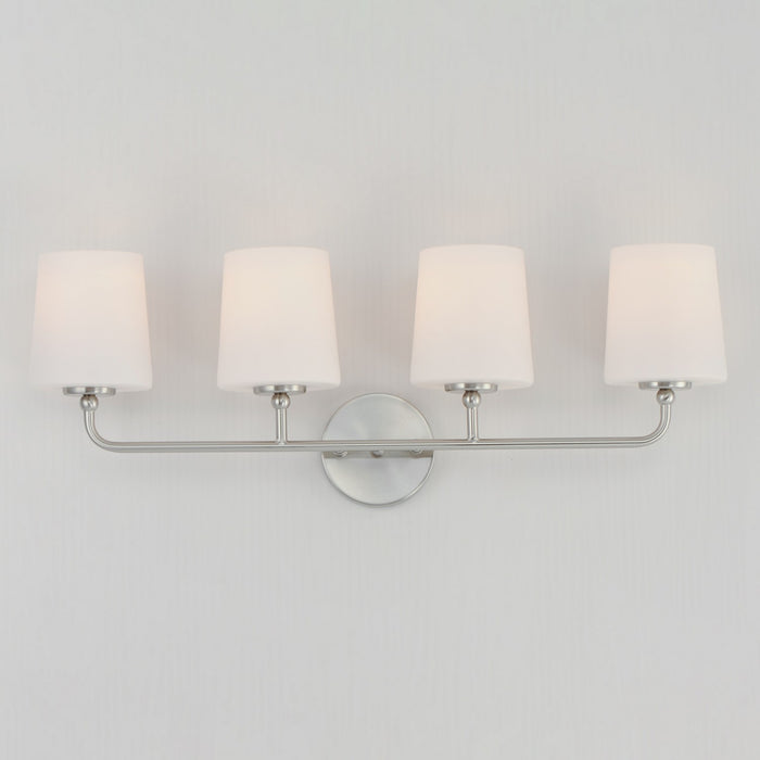 Myhouse Lighting Maxim - 12094SWSN - Four Light Bath Vanity - Bristol - Satin Nickel