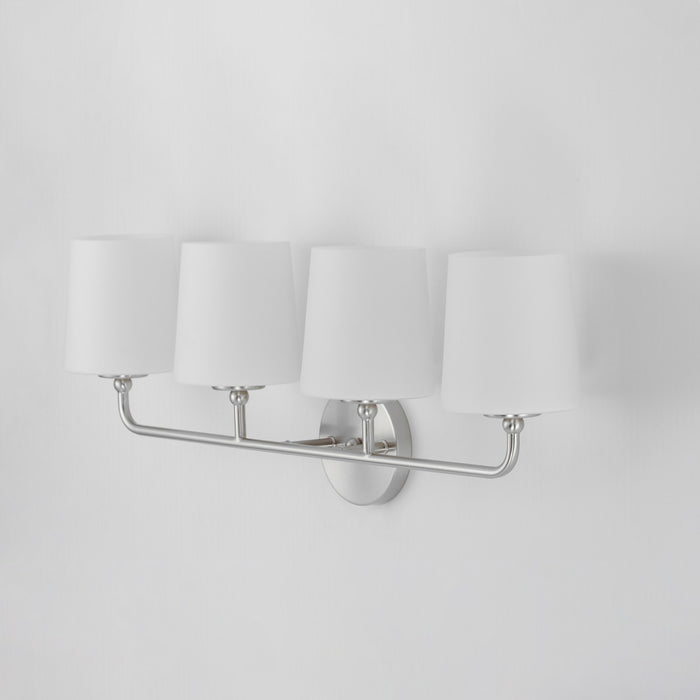 Myhouse Lighting Maxim - 12094SWSN - Four Light Bath Vanity - Bristol - Satin Nickel