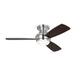 Myhouse Lighting Visual Comfort Fan - 3IKR44BSD - 44``Ceiling Fan - Ikon 44 Hugger LED - Brushed Steel