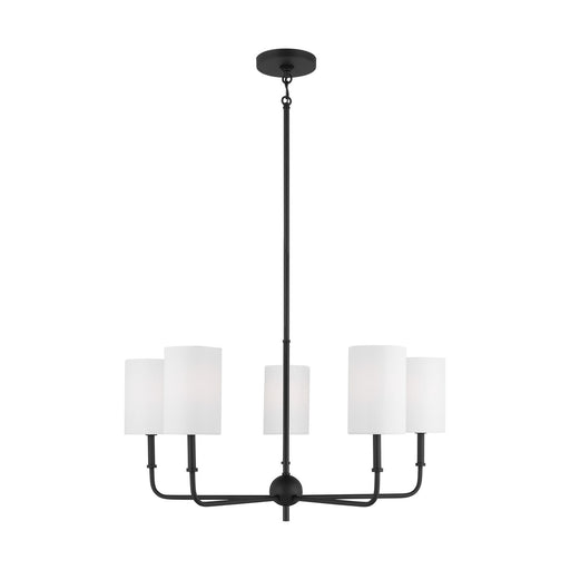 Myhouse Lighting Visual Comfort Studio - 3109305-112 - Five Light Chandelier - Foxdale - Midnight Black