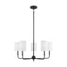 Myhouse Lighting Visual Comfort Studio - 3109305-112 - Five Light Chandelier - Foxdale - Midnight Black