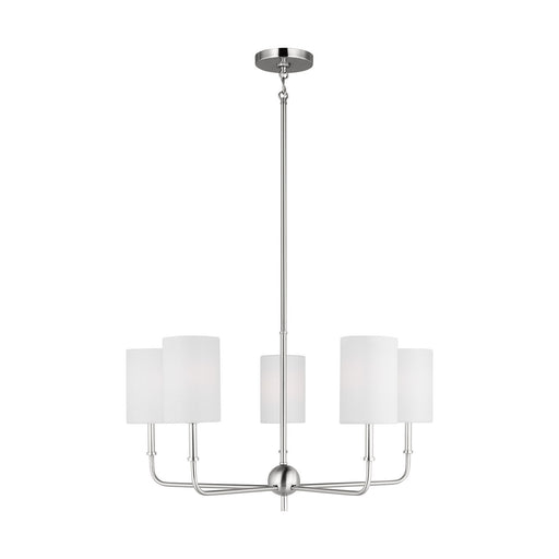 Myhouse Lighting Visual Comfort Studio - 3109305-962 - Five Light Chandelier - Foxdale - Brushed Nickel