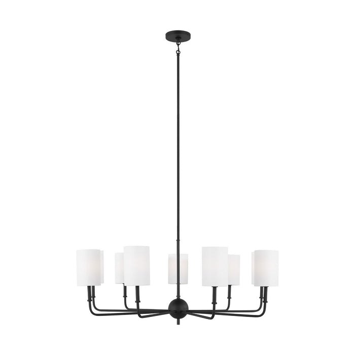 Myhouse Lighting Visual Comfort Studio - 3109309-112 - Nine Light Chandelier - Foxdale - Midnight Black