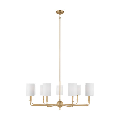 Myhouse Lighting Visual Comfort Studio - 3109309-848 - Nine Light Chandelier - Foxdale - Satin Brass