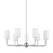 Myhouse Lighting Visual Comfort Studio - 3109309-962 - Nine Light Chandelier - Foxdale - Brushed Nickel