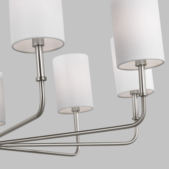 Myhouse Lighting Visual Comfort Studio - 3109309-962 - Nine Light Chandelier - Foxdale - Brushed Nickel