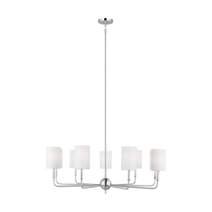 Myhouse Lighting Visual Comfort Studio - 3109309-962 - Nine Light Chandelier - Foxdale - Brushed Nickel