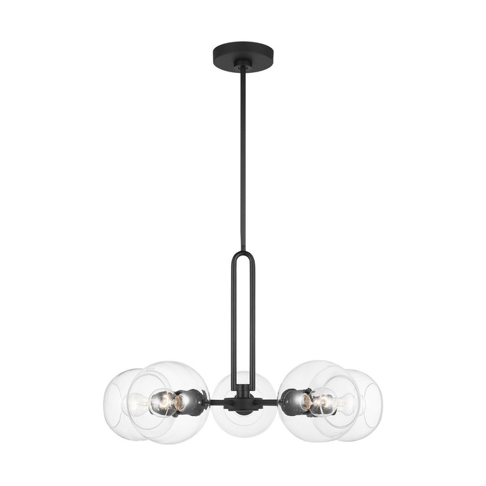 Myhouse Lighting Visual Comfort Studio - 3155705-112 - Five Light Chandelier - Codyn - Midnight Black