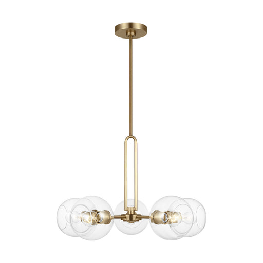 Myhouse Lighting Visual Comfort Studio - 3155705-848 - Five Light Chandelier - Codyn - Satin Brass