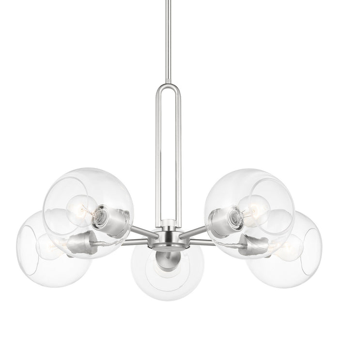 Myhouse Lighting Visual Comfort Studio - 3155705-962 - Five Light Chandelier - Codyn - Brushed Nickel