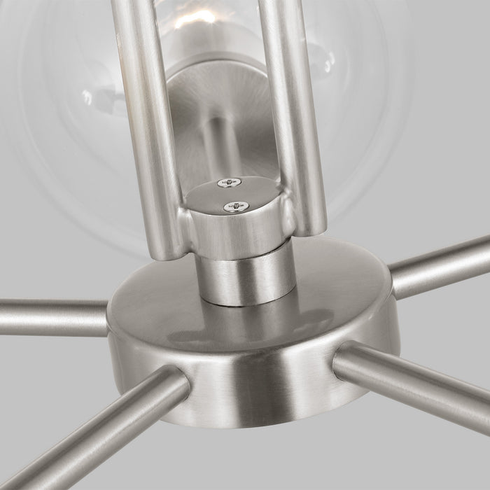 Myhouse Lighting Visual Comfort Studio - 3155705-962 - Five Light Chandelier - Codyn - Brushed Nickel