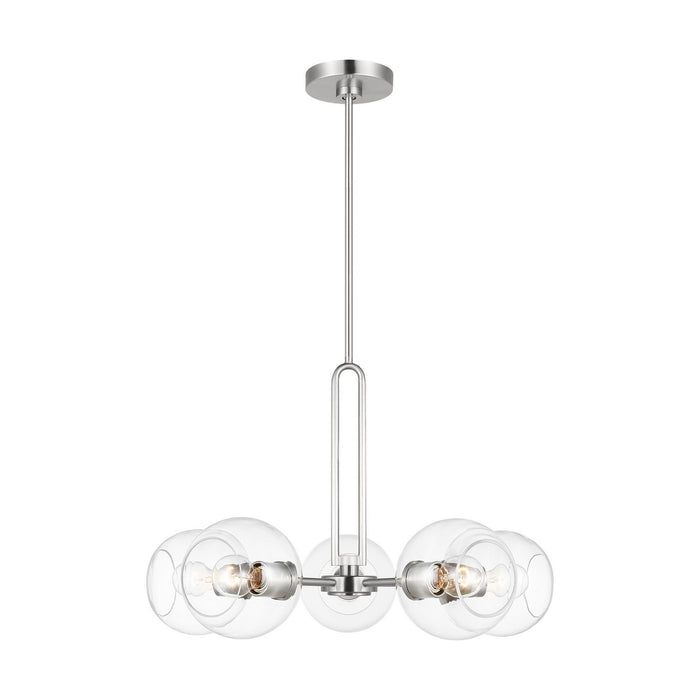 Myhouse Lighting Visual Comfort Studio - 3155705-962 - Five Light Chandelier - Codyn - Brushed Nickel