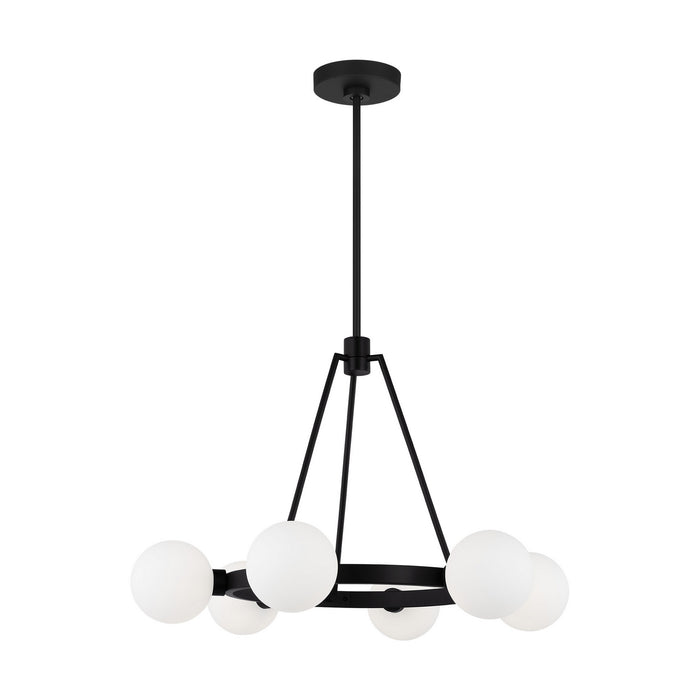 Myhouse Lighting Visual Comfort Studio - 3161606-112 - Six Light Chandelier - Clybourn - Midnight Black