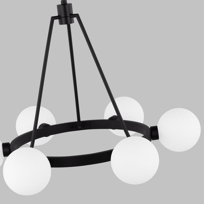 Myhouse Lighting Visual Comfort Studio - 3161606-112 - Six Light Chandelier - Clybourn - Midnight Black