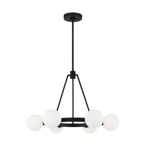 Myhouse Lighting Visual Comfort Studio - 3161606-112 - Six Light Chandelier - Clybourn - Midnight Black