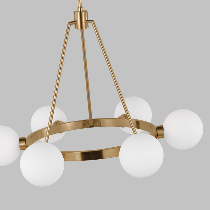 Myhouse Lighting Visual Comfort Studio - 3161606-848 - Six Light Chandelier - Clybourn - Satin Brass