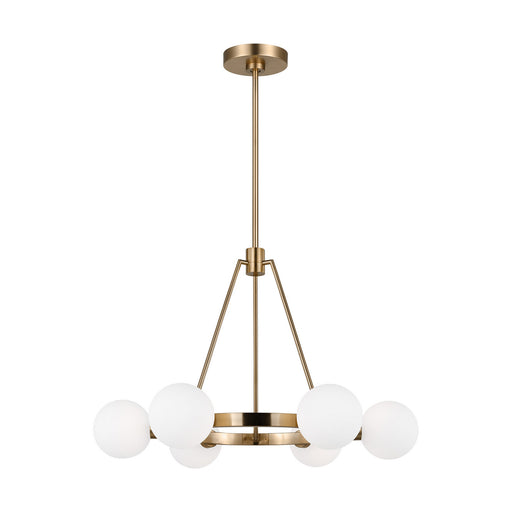 Myhouse Lighting Visual Comfort Studio - 3161606-848 - Six Light Chandelier - Clybourn - Satin Brass