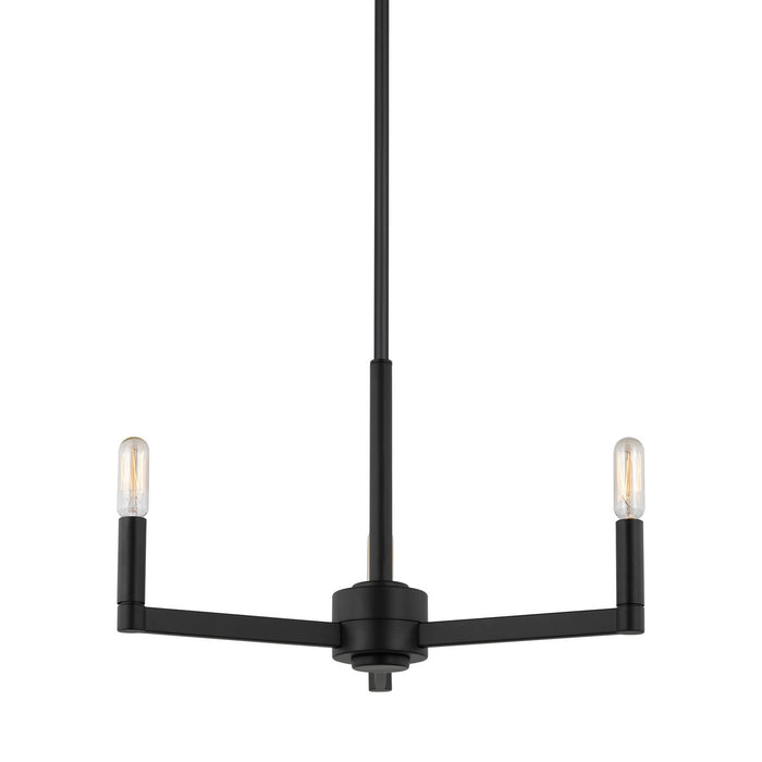 Myhouse Lighting Visual Comfort Studio - 3164203-112 - Three Light Chandelier - Fullton - Midnight Black