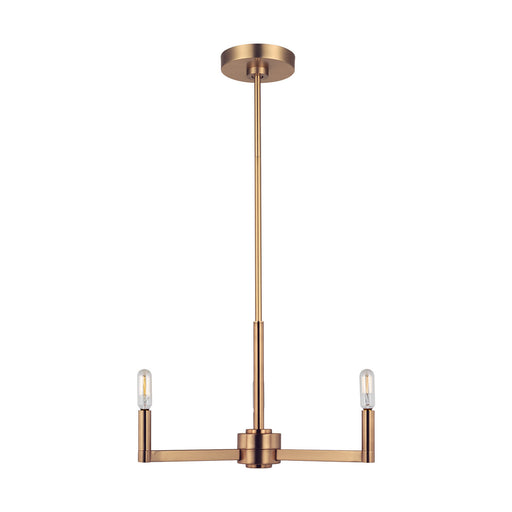 Myhouse Lighting Visual Comfort Studio - 3164203-848 - Three Light Chandelier - Fullton - Satin Brass