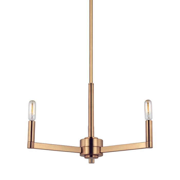 Myhouse Lighting Visual Comfort Studio - 3164203EN-848 - LED Chandelier - Fullton - Satin Brass