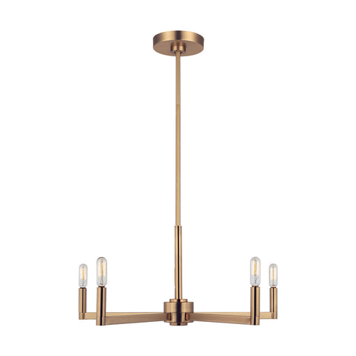 Myhouse Lighting Visual Comfort Studio - 3164205-848 - Five Light Chandelier - Fullton - Satin Brass