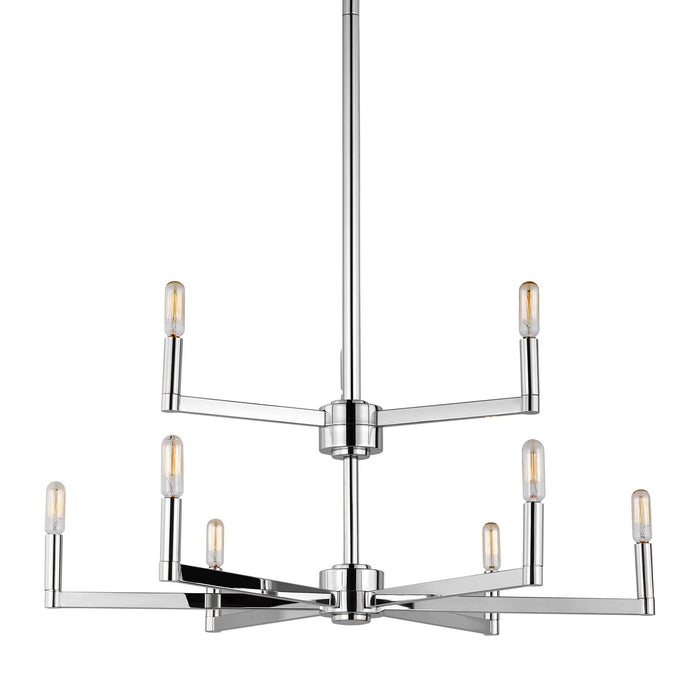 Myhouse Lighting Visual Comfort Studio - 3164209-05 - Nine Light Chandelier - Fullton - Chrome