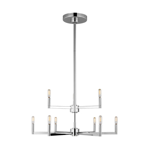 Myhouse Lighting Visual Comfort Studio - 3164209-05 - Nine Light Chandelier - Fullton - Chrome