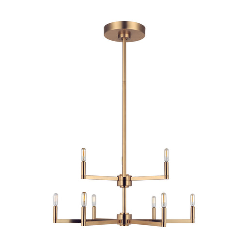 Myhouse Lighting Visual Comfort Studio - 3164209-848 - Nine Light Chandelier - Fullton - Satin Brass