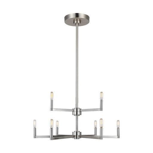 Myhouse Lighting Visual Comfort Studio - 3164209-962 - Nine Light Chandelier - Fullton - Brushed Nickel