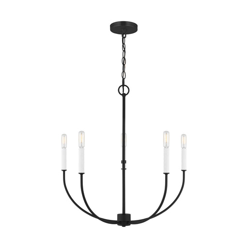 Myhouse Lighting Visual Comfort Studio - 3167105-112 - Five Light Chandelier - Greenwich - Midnight Black