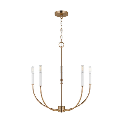 Myhouse Lighting Visual Comfort Studio - 3167105-848 - Five Light Chandelier - Greenwich - Satin Brass