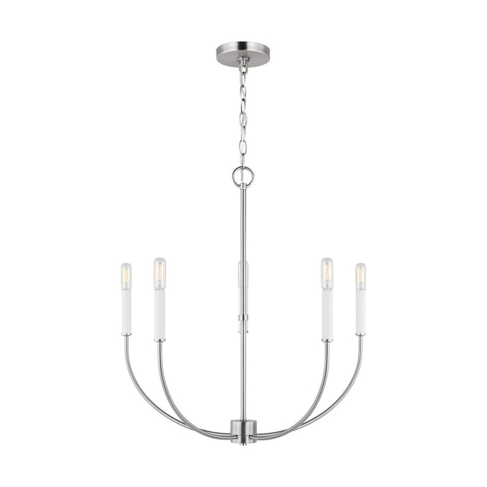 Myhouse Lighting Visual Comfort Studio - 3167105-962 - Five Light Chandelier - Greenwich - Brushed Nickel