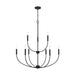 Myhouse Lighting Visual Comfort Studio - 3167109-112 - Nine Light Chandelier - Greenwich - Midnight Black