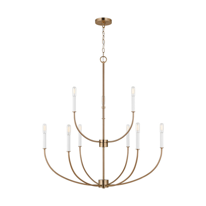 Myhouse Lighting Visual Comfort Studio - 3167109-848 - Nine Light Chandelier - Greenwich - Satin Brass