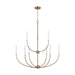 Myhouse Lighting Visual Comfort Studio - 3167109-848 - Nine Light Chandelier - Greenwich - Satin Brass